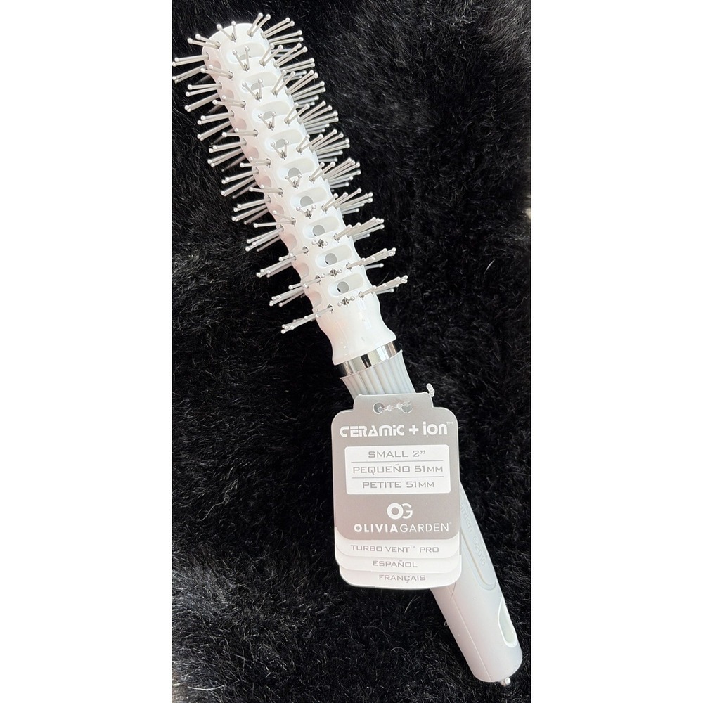 Ceramic Ion Speed Small Round Hair Brush Thermal Barrel Blowout Olivia Garden 2"
